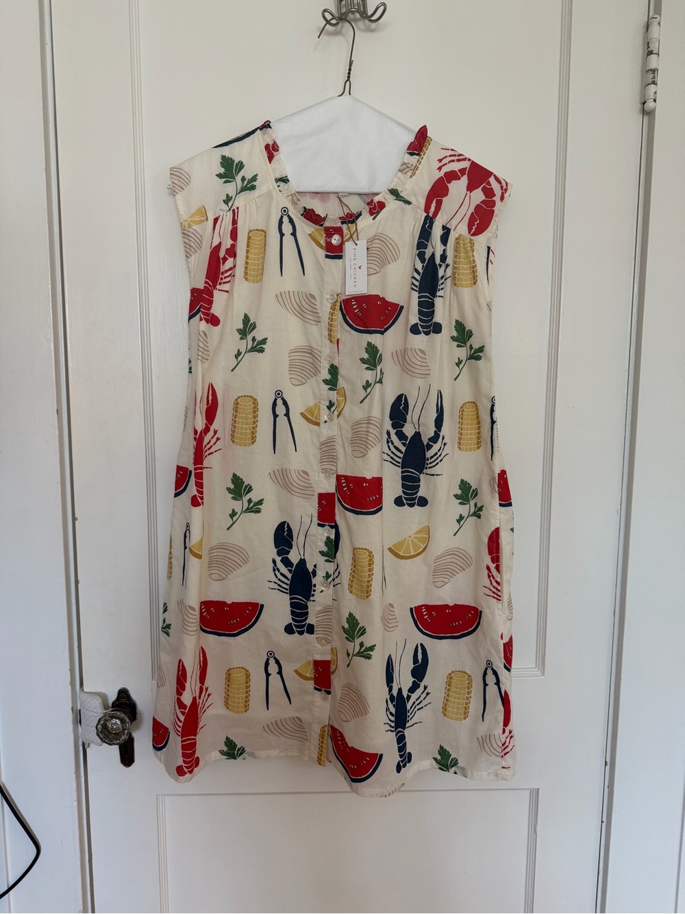 Pink Chicken Misha Mini Dress in Clam Bake print